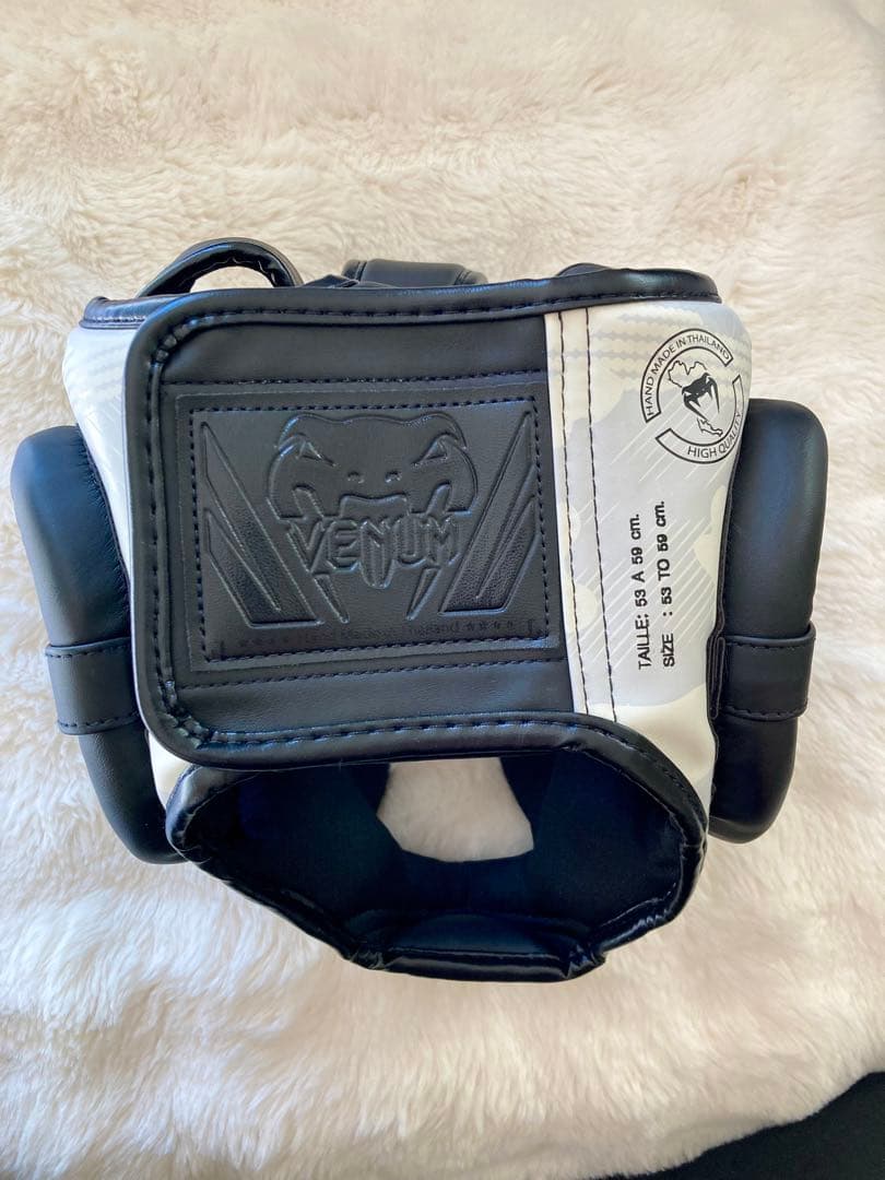 Venum Elite ヘッドギア - ホワイト/カモ　Mサイズ