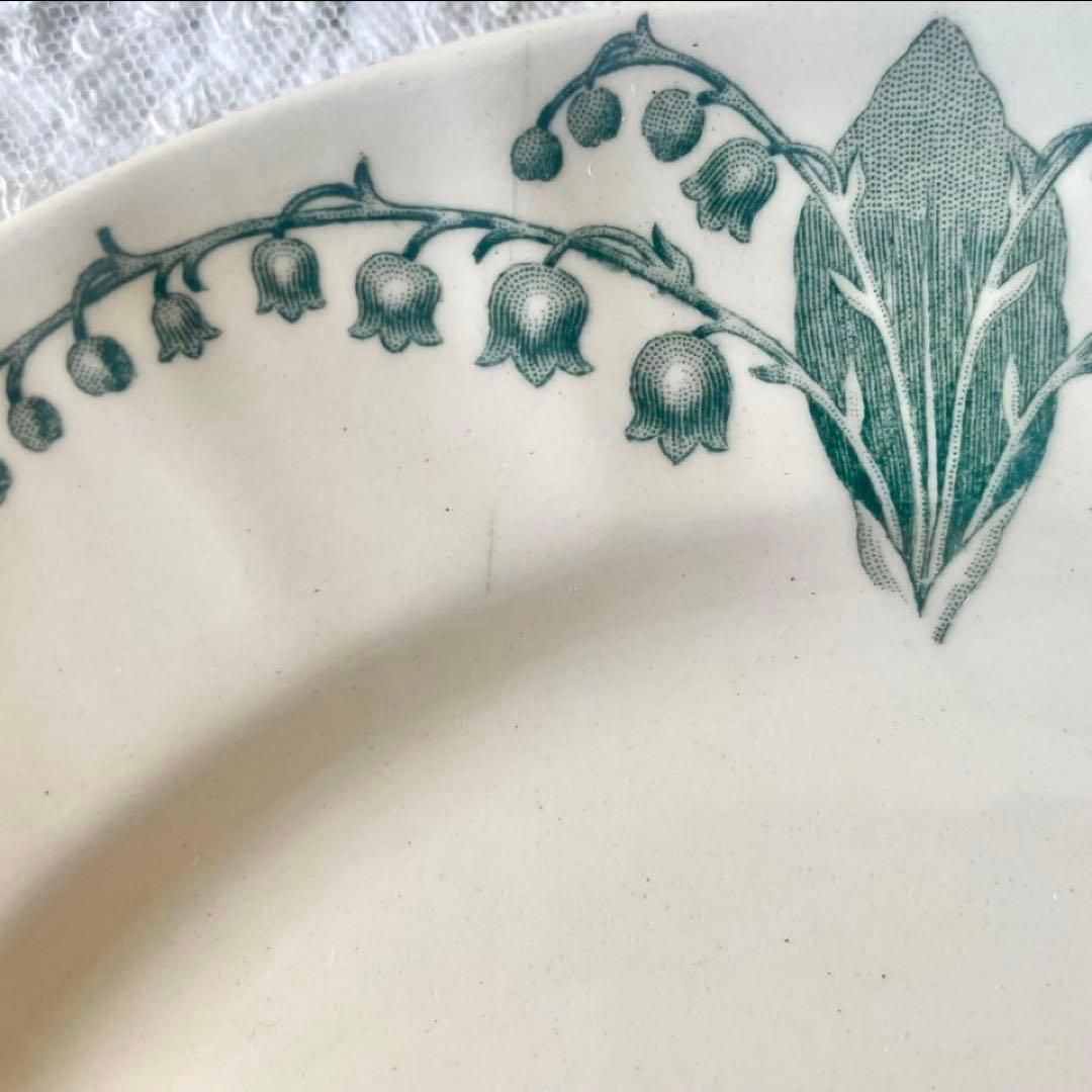 ロンシャンすずらんプレート平皿2枚セット　フランスアンティークミュゲスズラン鈴蘭