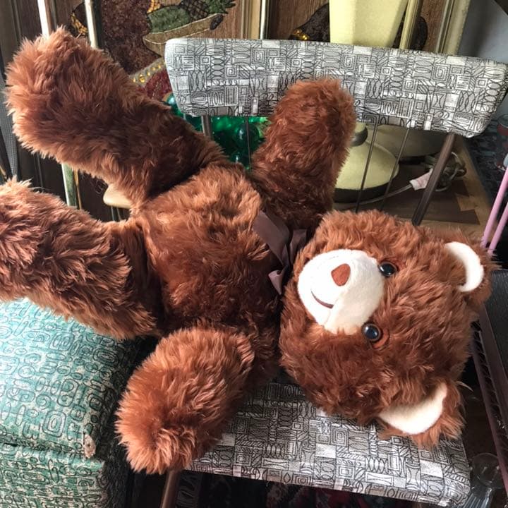 BIG美品　60's～70's　アンティーク　熊ぬいぐるみUSAヴィンテージ雑貨