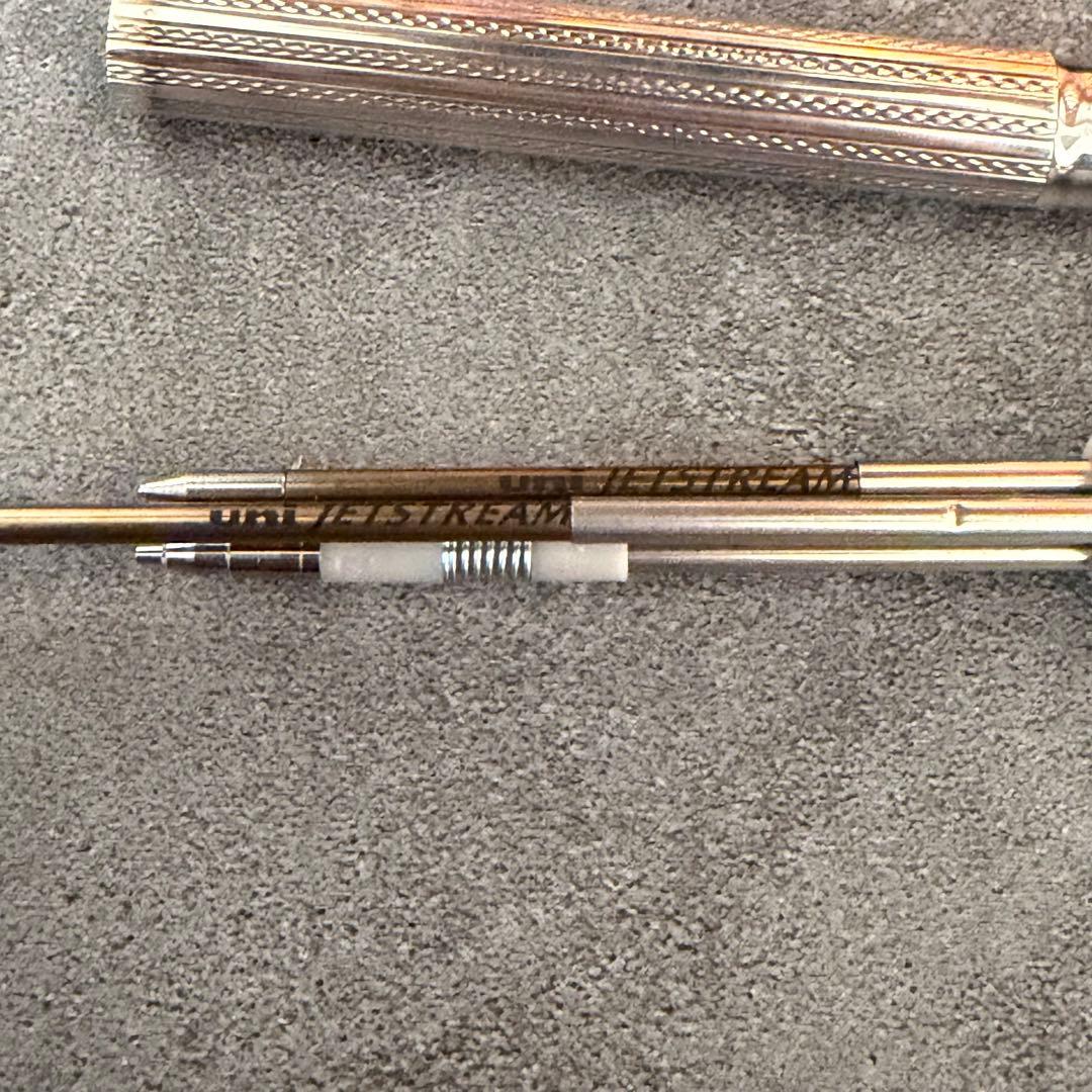 美品 プラチナ万年筆 ダブル３アクション シルバー925 アミジマ