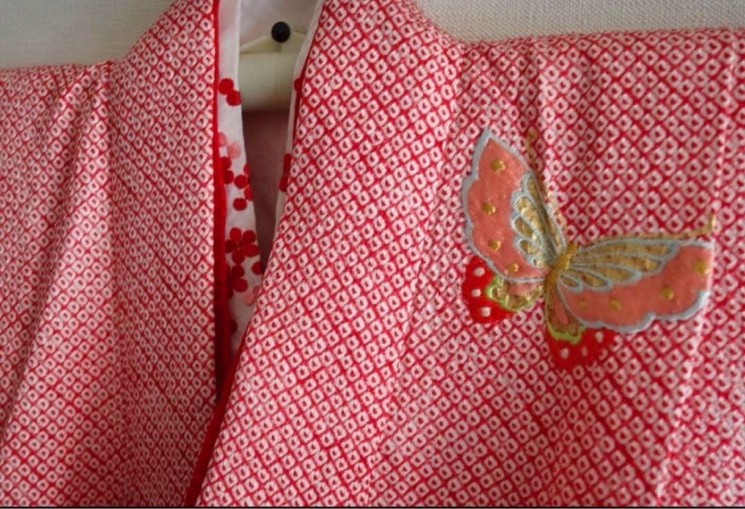 セット　総絞り　総刺繍　四つ身　七五三　着物　帯　長襦袢