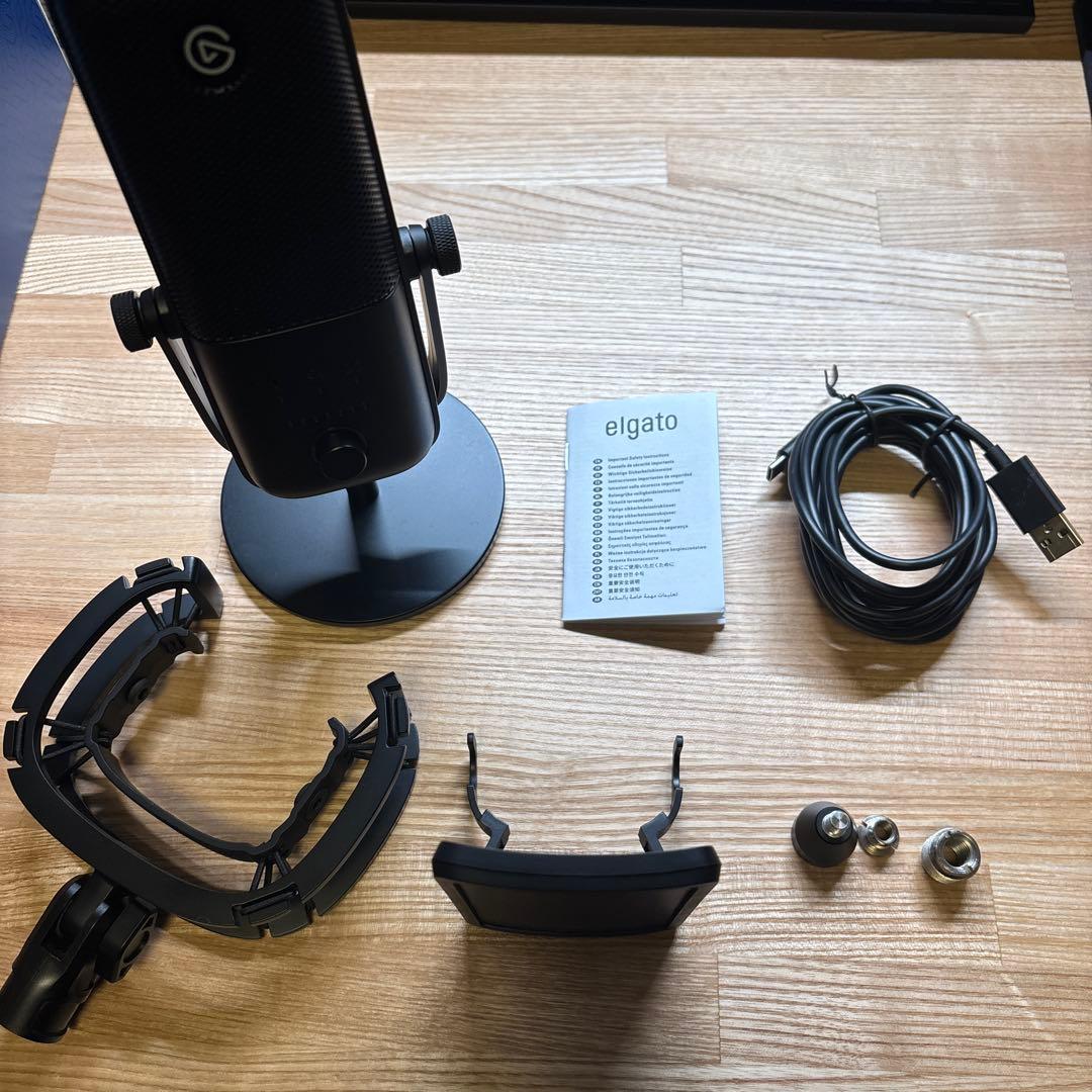 Elgato Wave:3 コンデンサーマイク ポップガード ショックマウント付