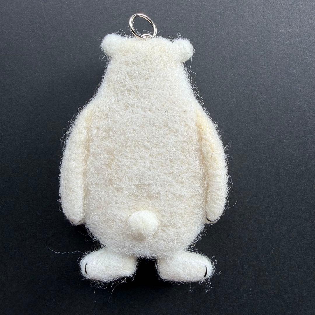 【☆Ted様☆】羊毛フェルトキーホルダー　しろくま　ハンドメイド