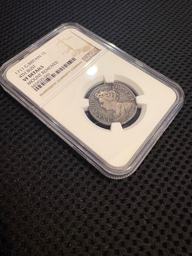 1711 イギリス 1シリング4th Bust ANNA DEL GRATIA