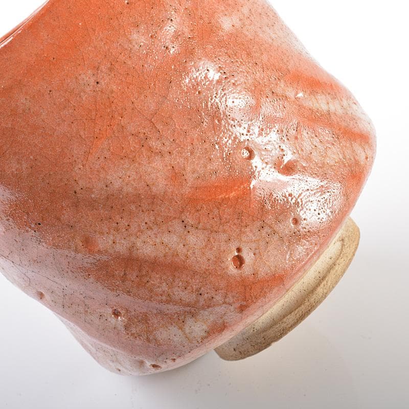 茶道具　赤楽筒茶碗　時代箱　V　R6260