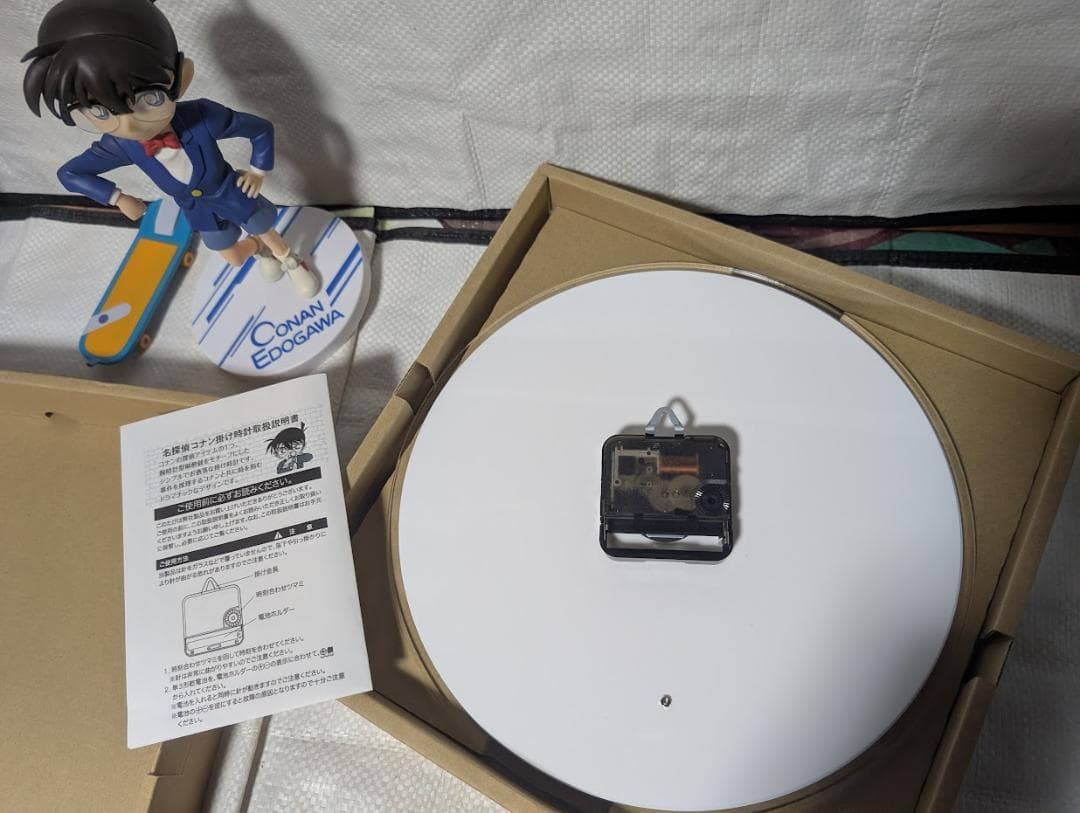 名探偵コナン アクリルクロック 麻酔銃型デザイン 時計 江戸川コナン　フィギュア