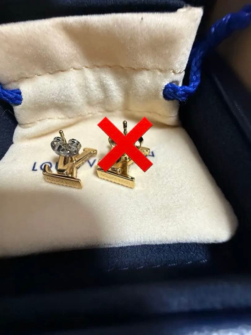 ルイヴィトン　ピアス・LV アイコニック ストラス　LV ピアス　ゴールド