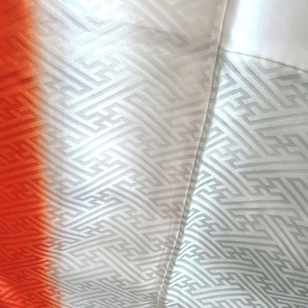 フルセット 七五三 7歳女の子 長着＆長襦袢＆帯＆小物　エメラルド　金銀プリント