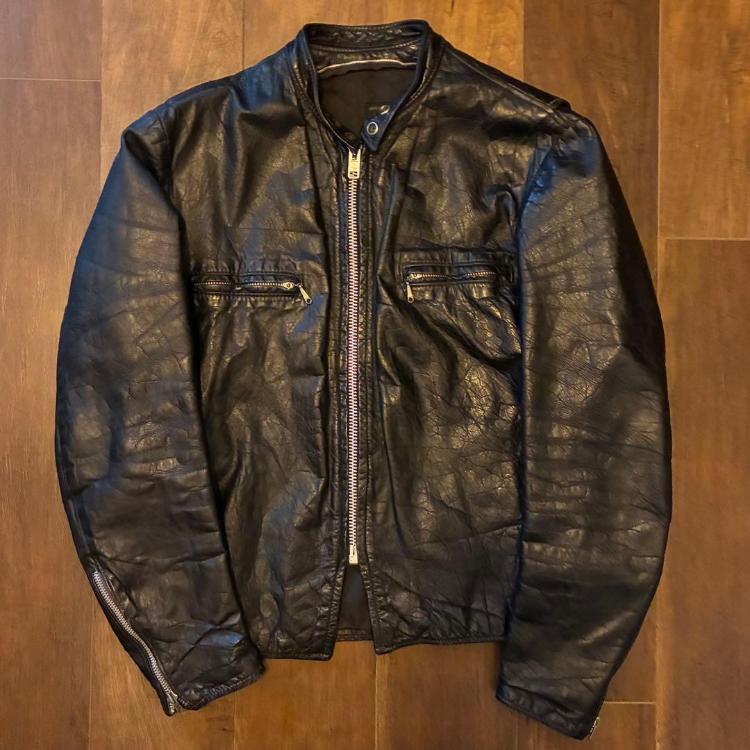 60s〜70s vintage brooks レザーシングルライダースジャケット