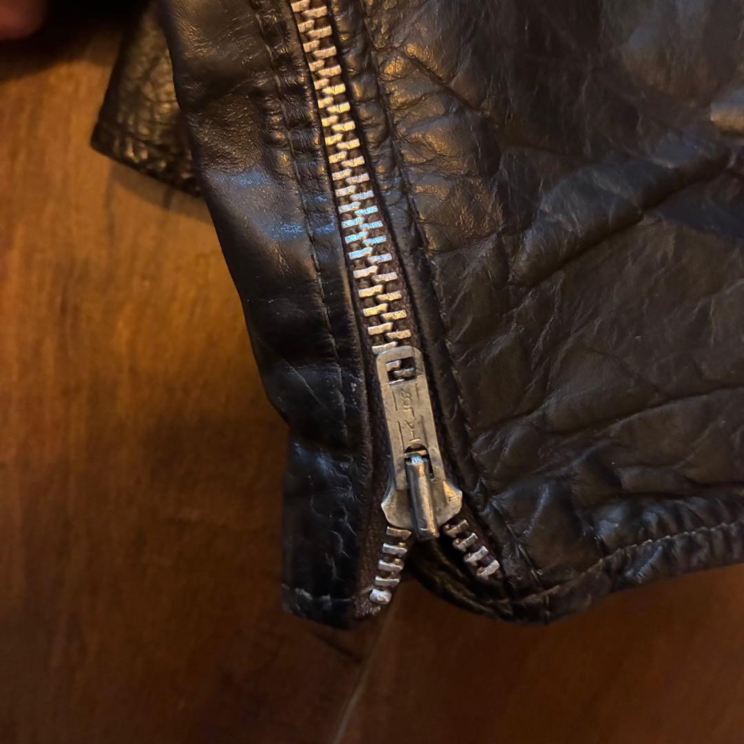 60s〜70s vintage brooks レザーシングルライダースジャケット