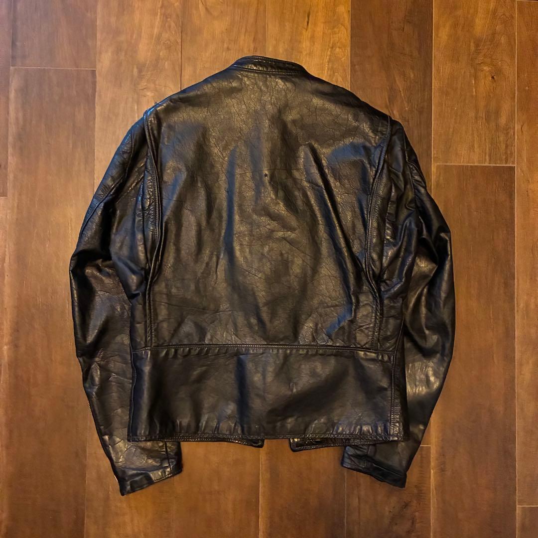 60s〜70s vintage brooks レザーシングルライダースジャケット