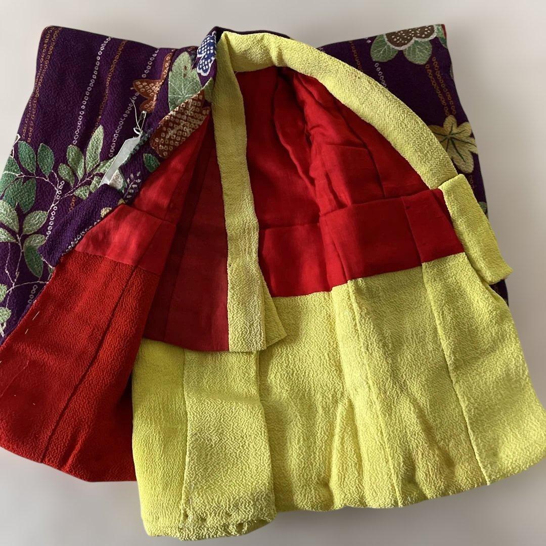 人形の着物　８号　二重　古布ちりめん　102503