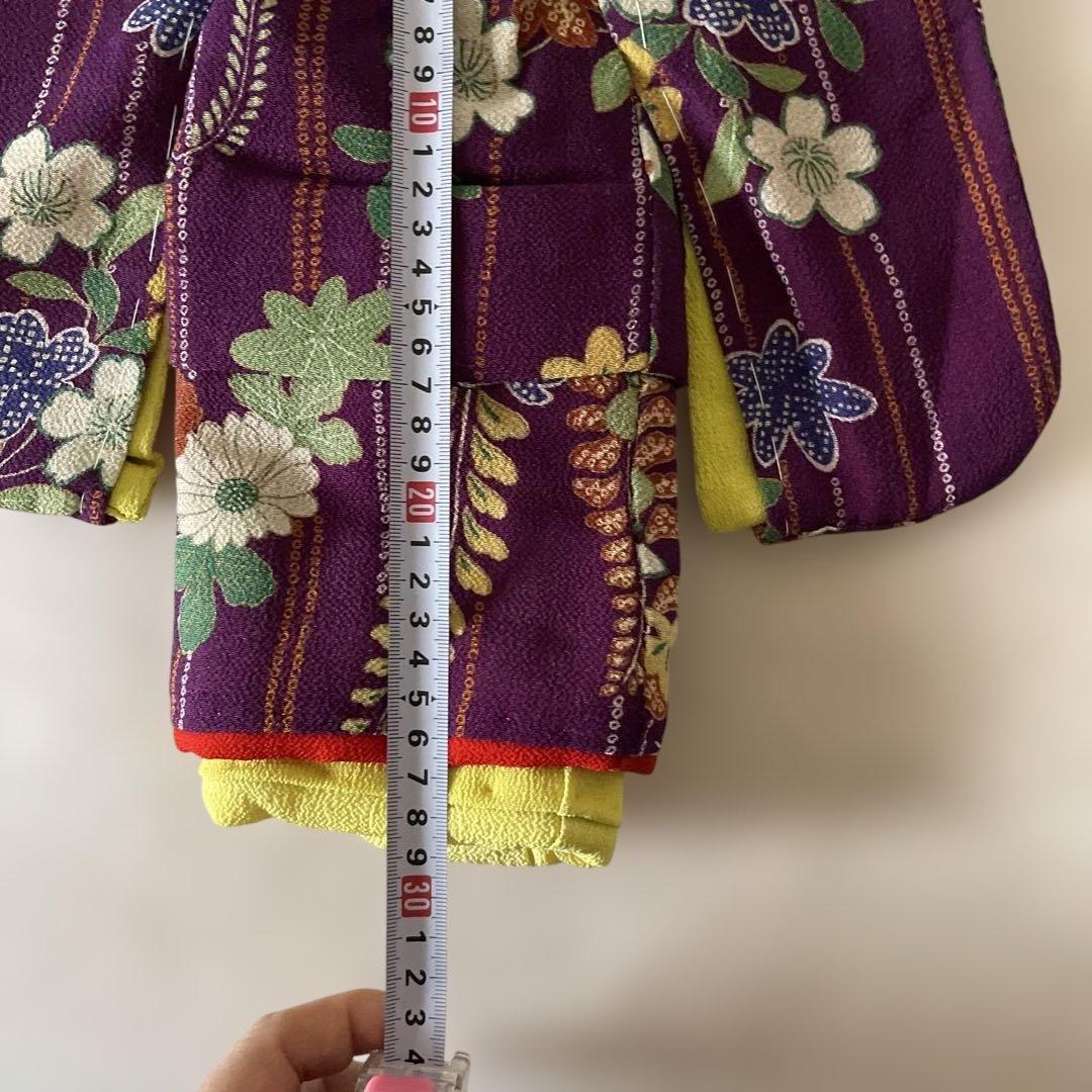 人形の着物　８号　二重　古布ちりめん　102503