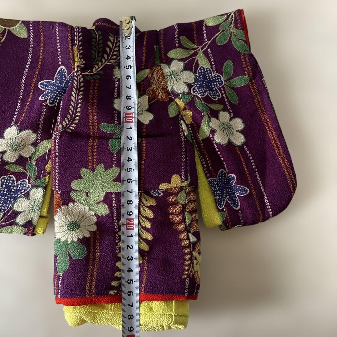 人形の着物　８号　二重　古布ちりめん　102503