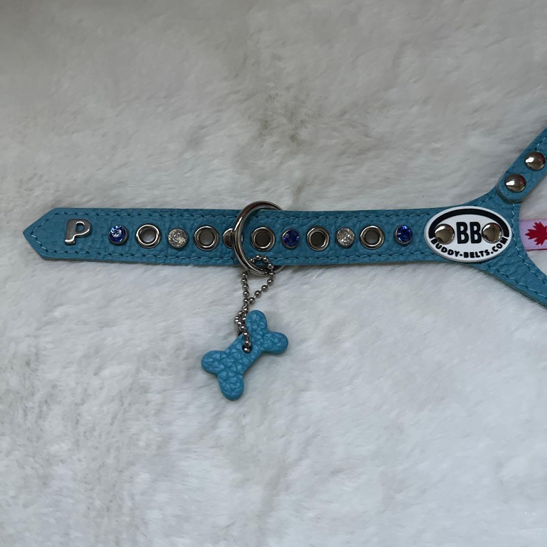 BUDDY BELT バディベルトBLUE 3号 カスタマイズクリスタル付