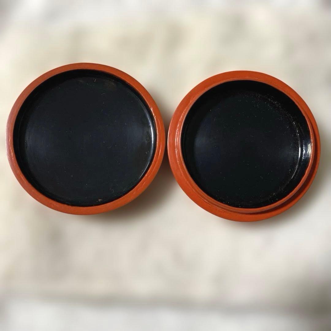 J-14 香合　芳山銘　堆朱　茶道具　共箱付　アンティーク　雑貨　美術品　工芸品
