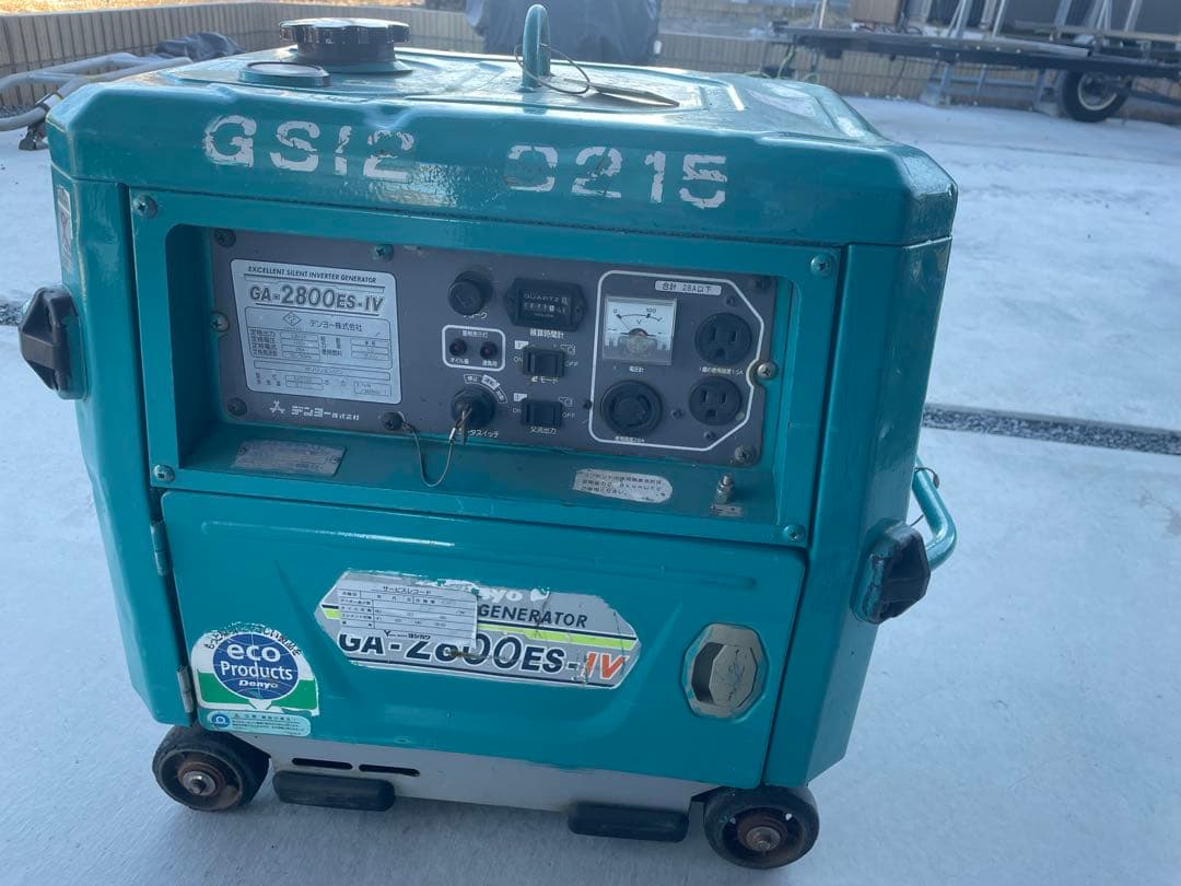 DENYO インバータ防音 ガソリン発電機 GA-2800ES-IV実動品