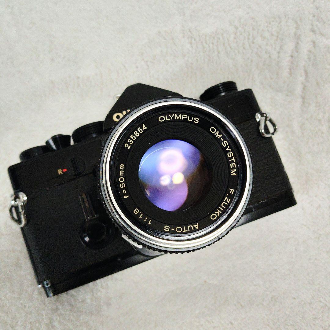 ■美品■ OLYMPUS OM-1 F.ZUIKO 50mm 露出OK　ブラック