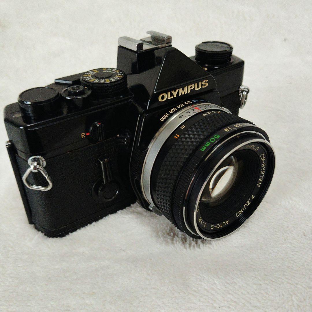 ■美品■ OLYMPUS OM-1 F.ZUIKO 50mm 露出OK　ブラック