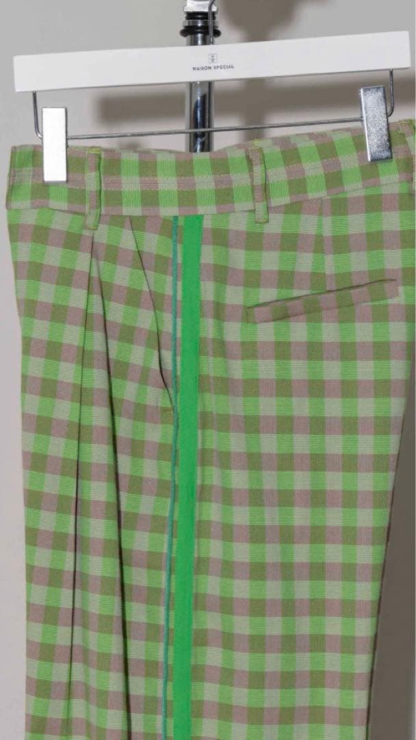メゾンスペシャル、サイドラインチェックパンツYOASOBI ￼ ZOZOTOWN