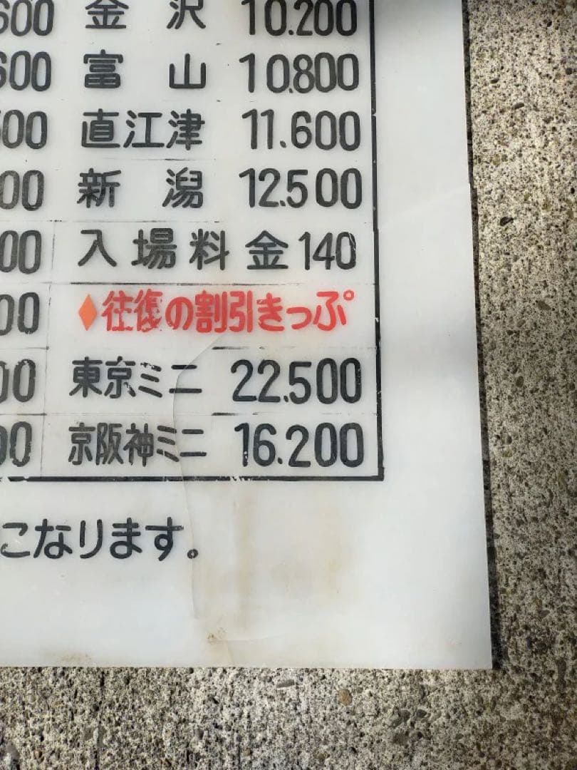 【本物】国鉄中村線　中村駅　運賃一覧表(取りに来られる方1万円値引いたします)