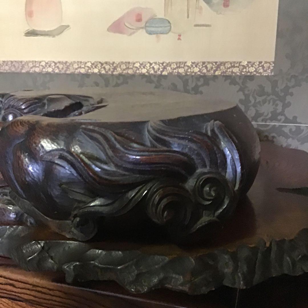 置物台　幕末〜明治　欅材　富豪床ノ間　傳立川和四郎富種