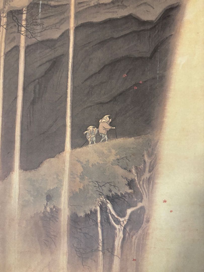 【玉堂美術館監修】川合玉堂 複製画『日光裏見瀧』掛け軸 桐箱付 日本画