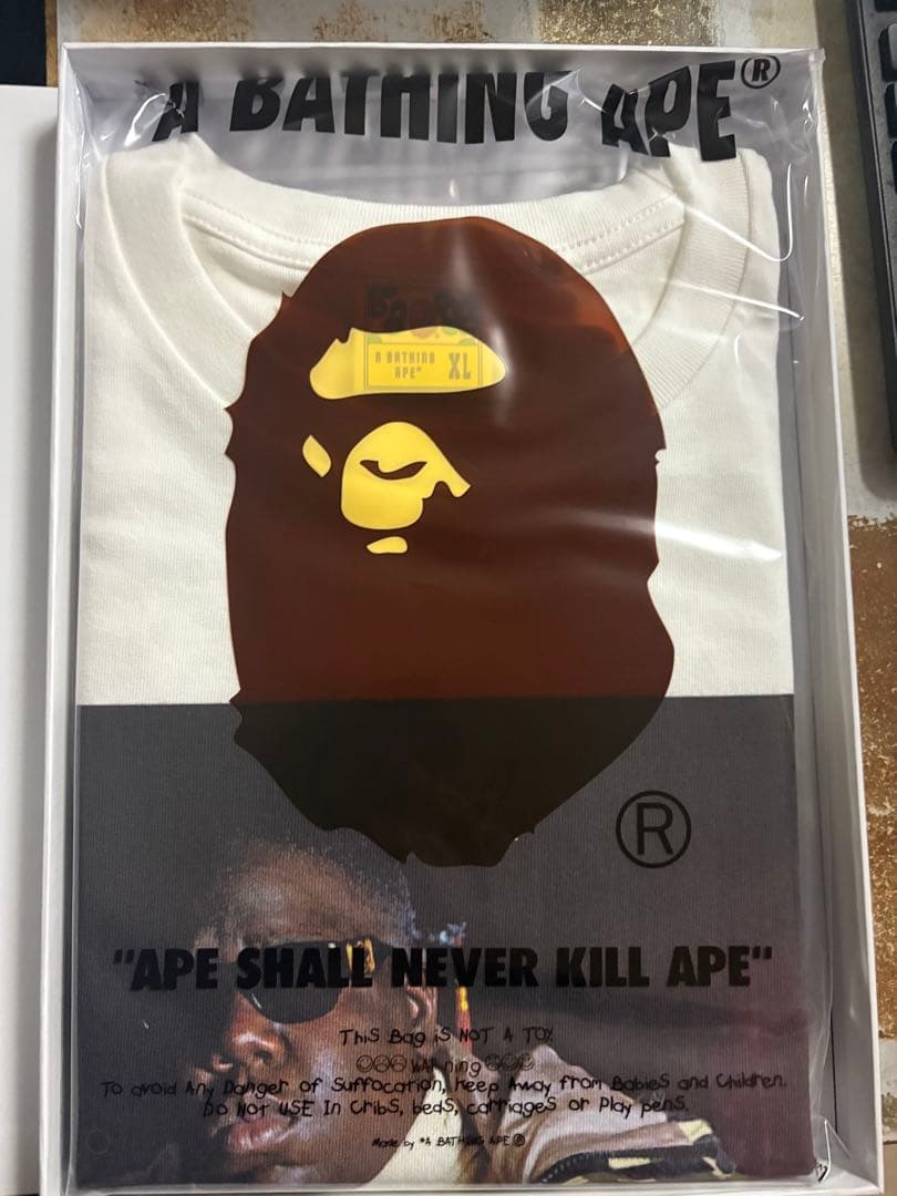 XL BAPE X SHAWN MORTENSEN BIGGIE TEE ビギー