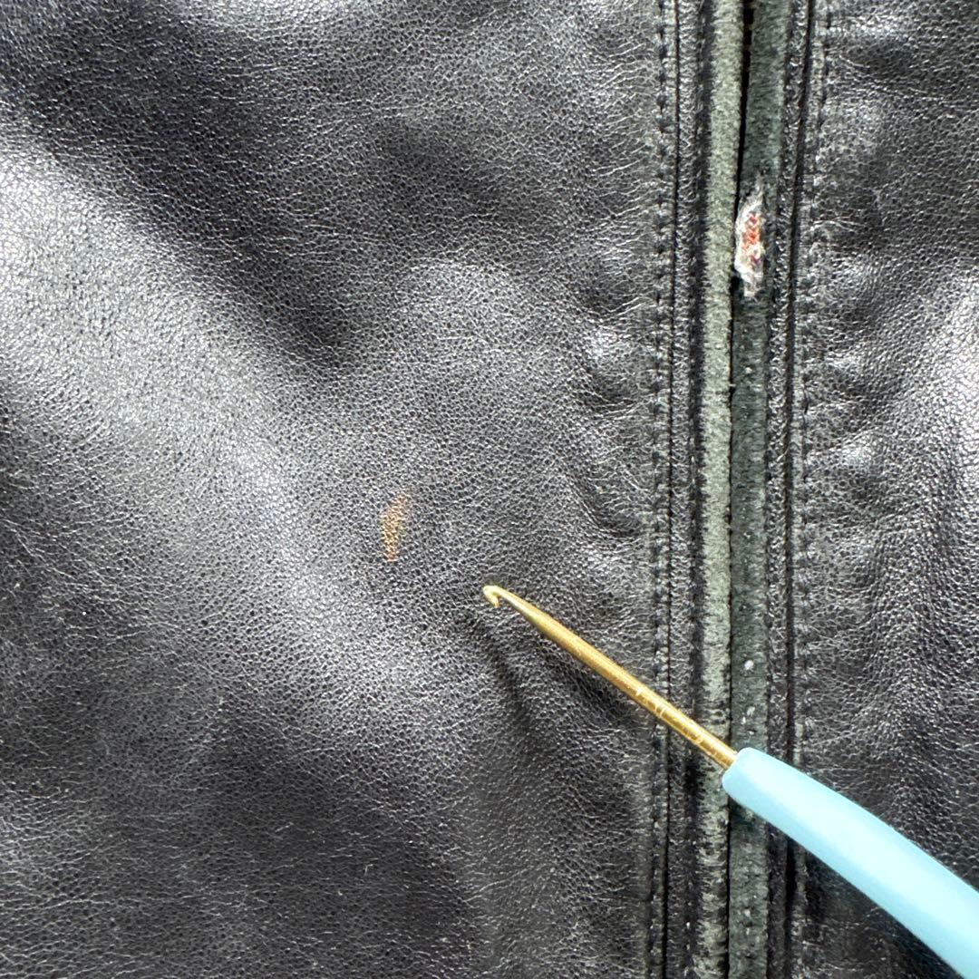 トミーヒルフィガー古着00sカウレザー本革ジャケットシングル　S98