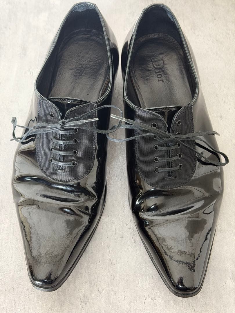 ディオールオム エディ期 パテントレザー レザーシューズ