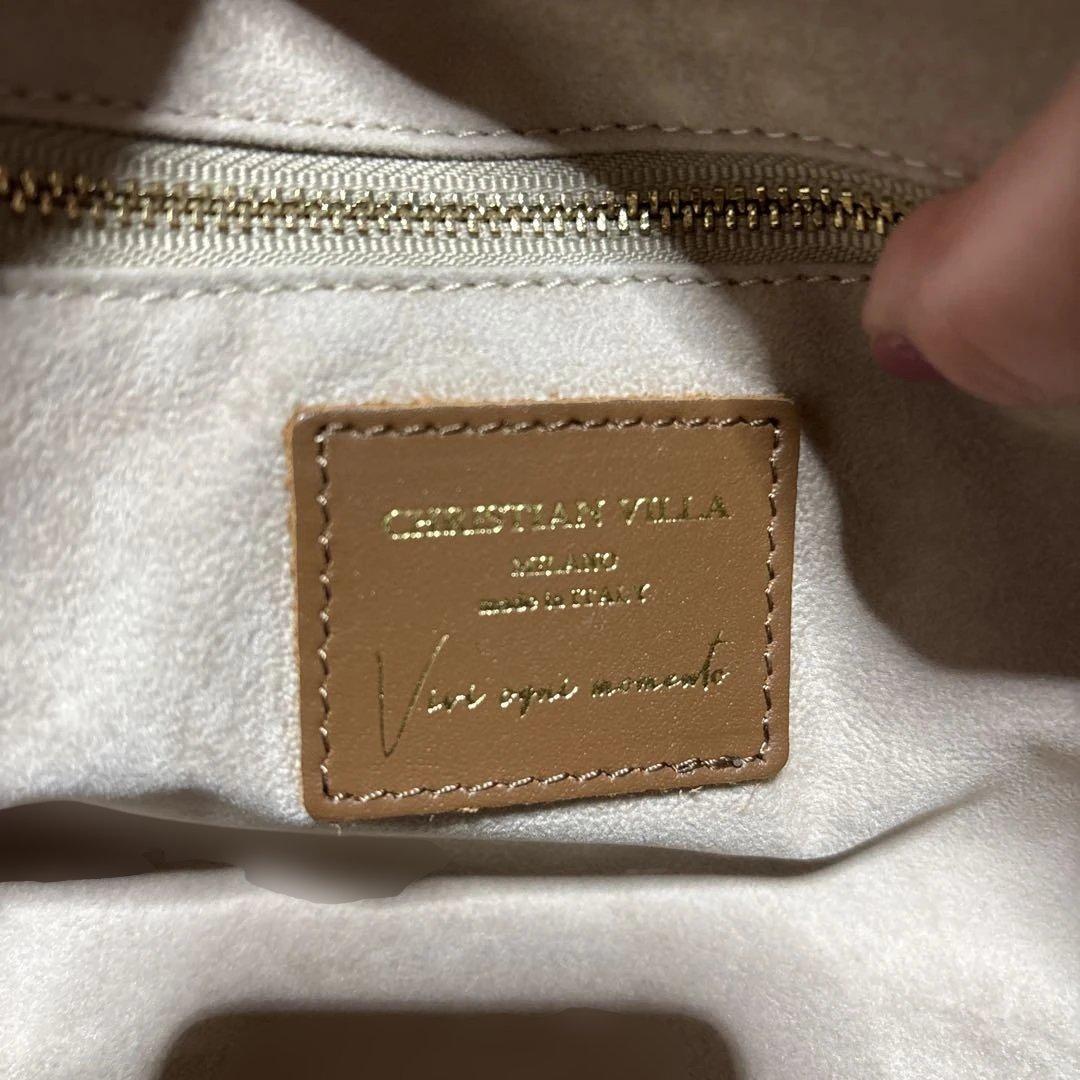 CHRISTIAN VILLA 黒 レザー ショルダーバッグ