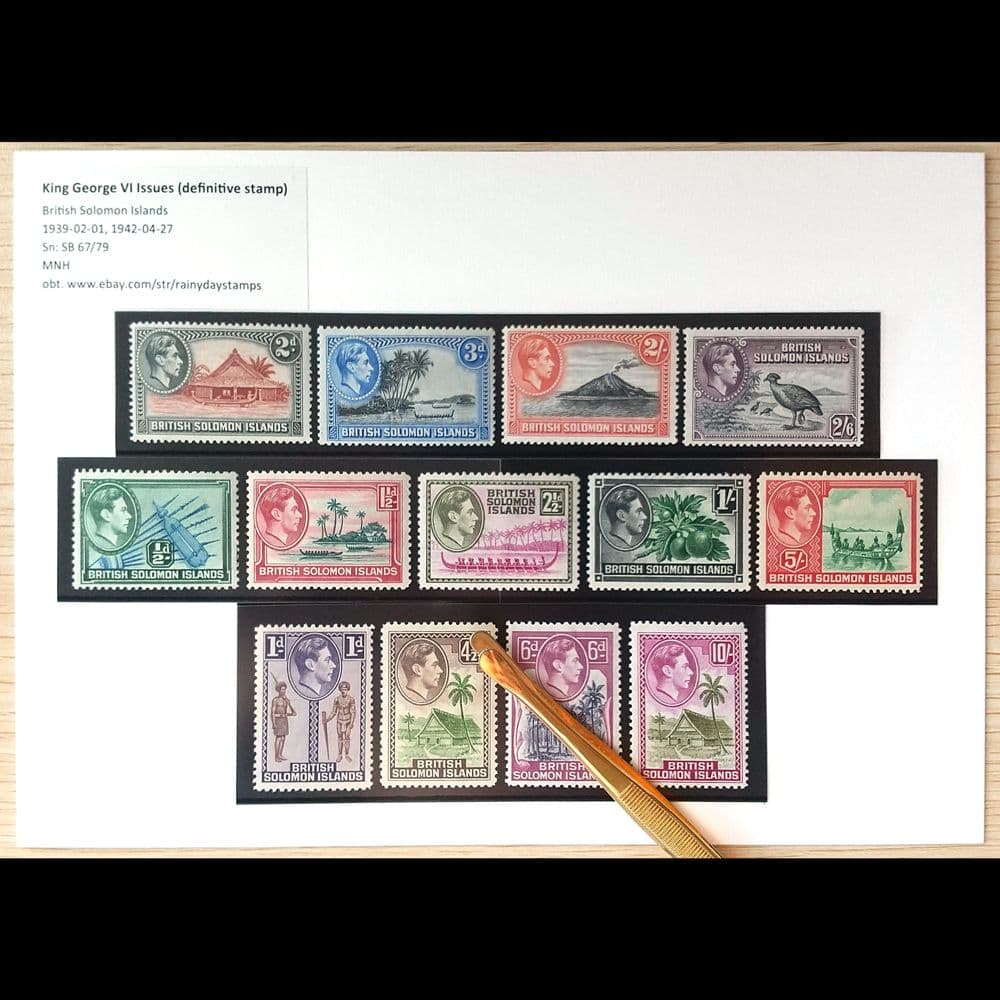 普通切手（イギリス領ソロモン諸島 1939年）