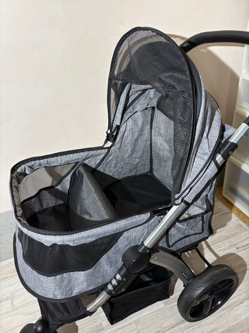 グレー メッシュ ペットカート　大型　30キロ