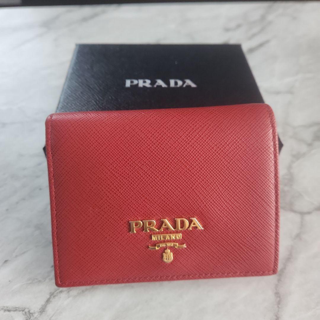 PRADA プラダ 二つ折り財布 財布 サフィアーノミニ財布