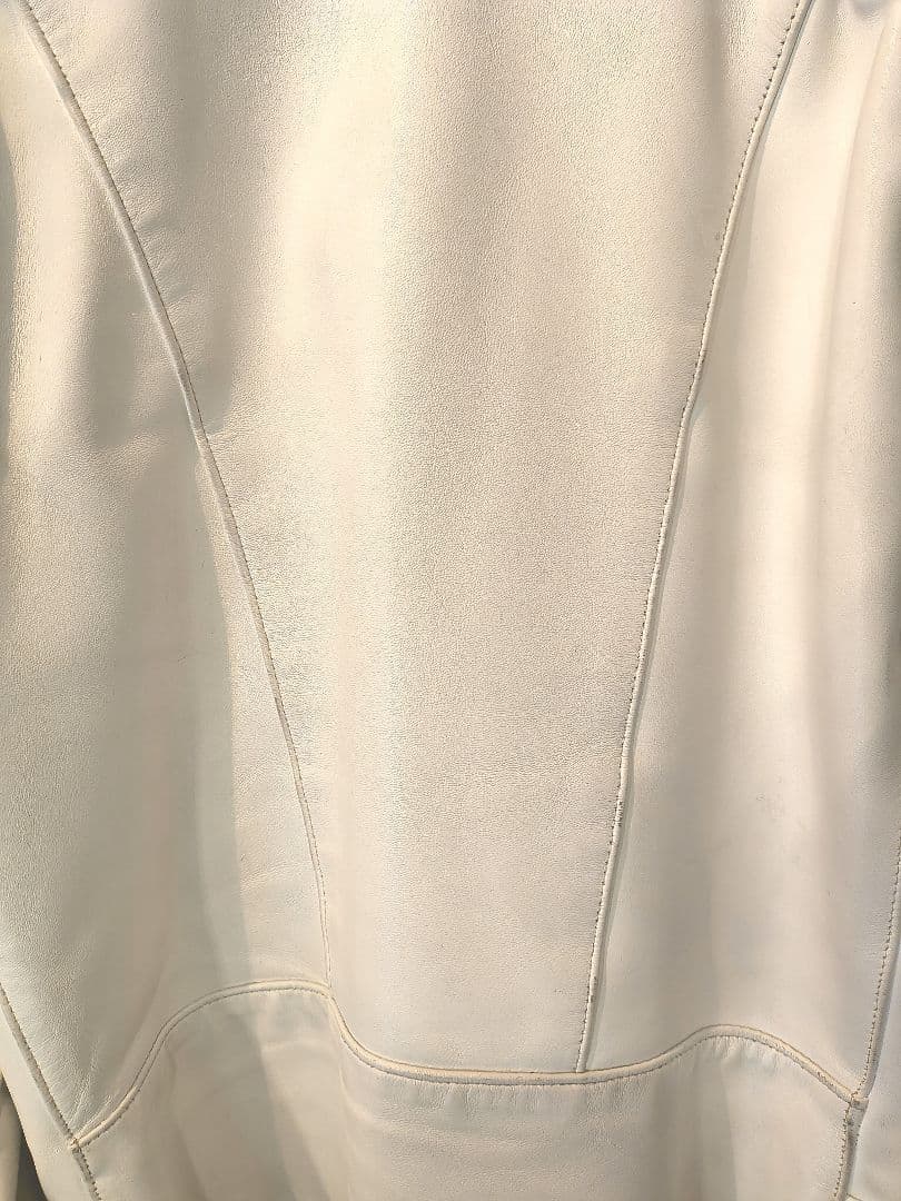 貴重 666 Triple Six レザージャケット 36 ホワイト 英国製