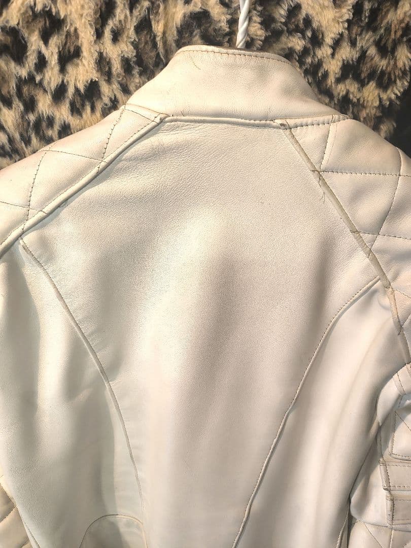 貴重 666 Triple Six レザージャケット 36 ホワイト 英国製