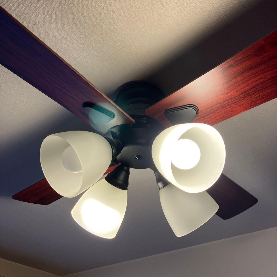 ダークウッド シーリングファン 4灯