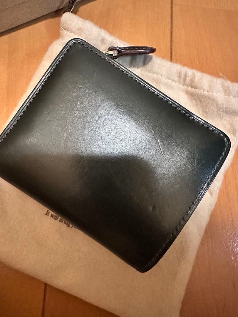 GANZO AVON (エイボン)Lファスナー二つ折り財布ブリティッシュグリーン