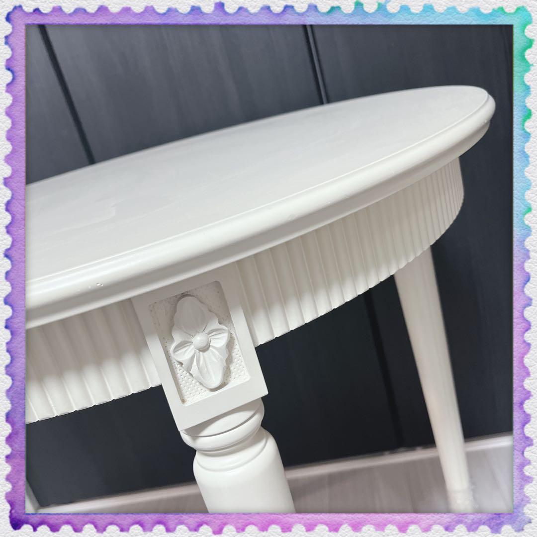 スェーデン　樺材　ホワイトティーテーブル　グスタフス様式