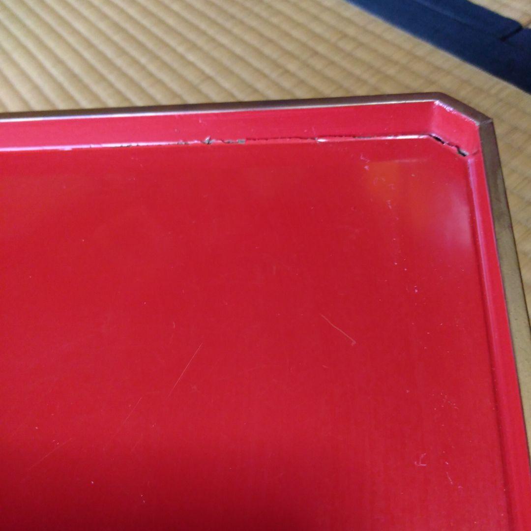 角膳　会席膳　朱色　木製　漆器　 大小2セット　大10膳小２膳