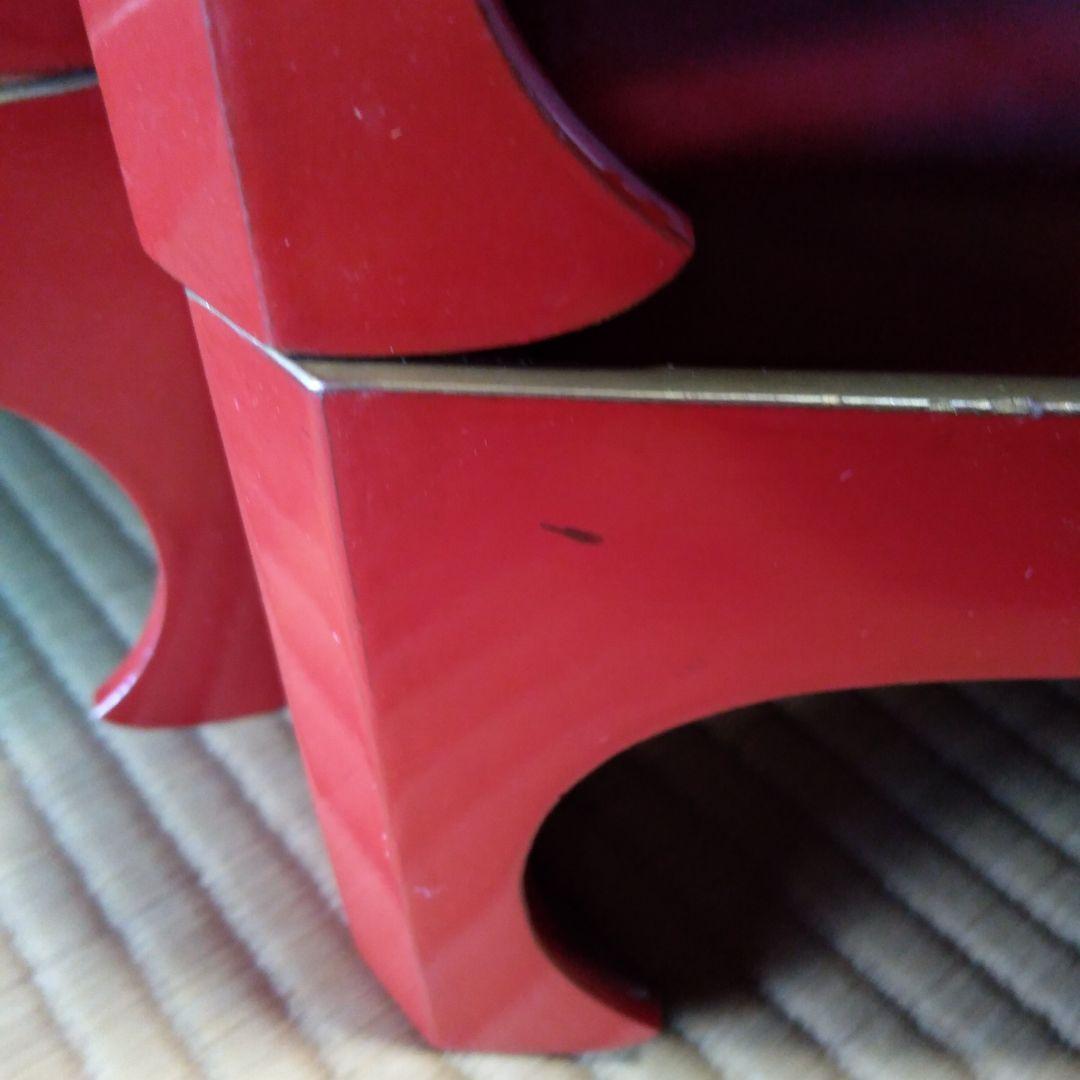 角膳　会席膳　朱色　木製　漆器　 大小2セット　大10膳小２膳