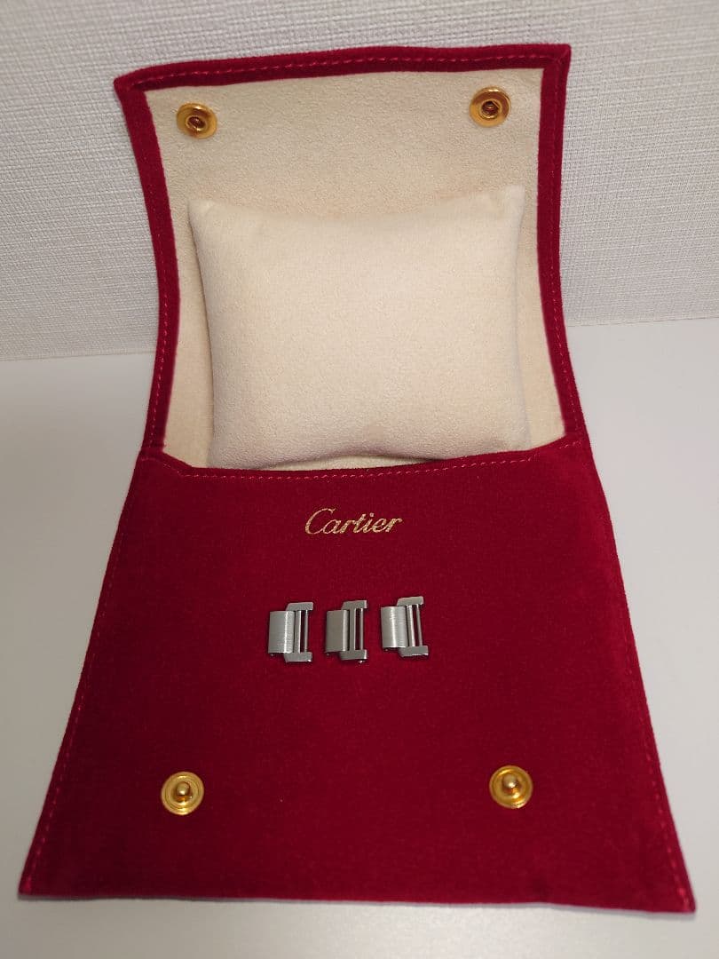 カルティエ　旧タイプ　タンクフランセーズ　SM　ステンレススティール　コマ3個
