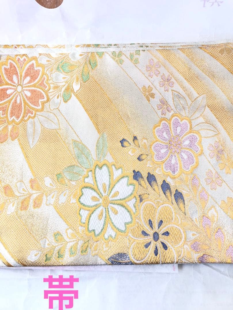 振袖青緑色ラメ入り　フルセット