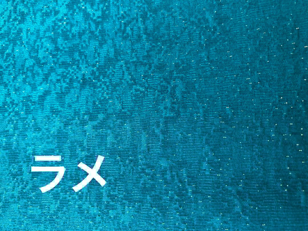 振袖青緑色ラメ入り　フルセット