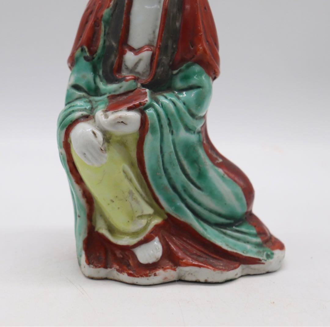 中国　清時代　粉彩　観音　送料込み1028