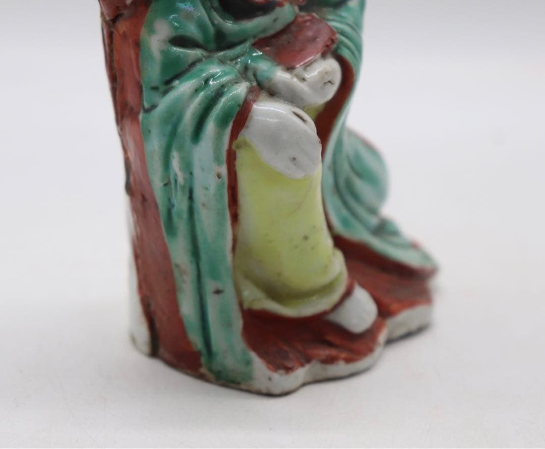 中国　清時代　粉彩　観音　送料込み1028