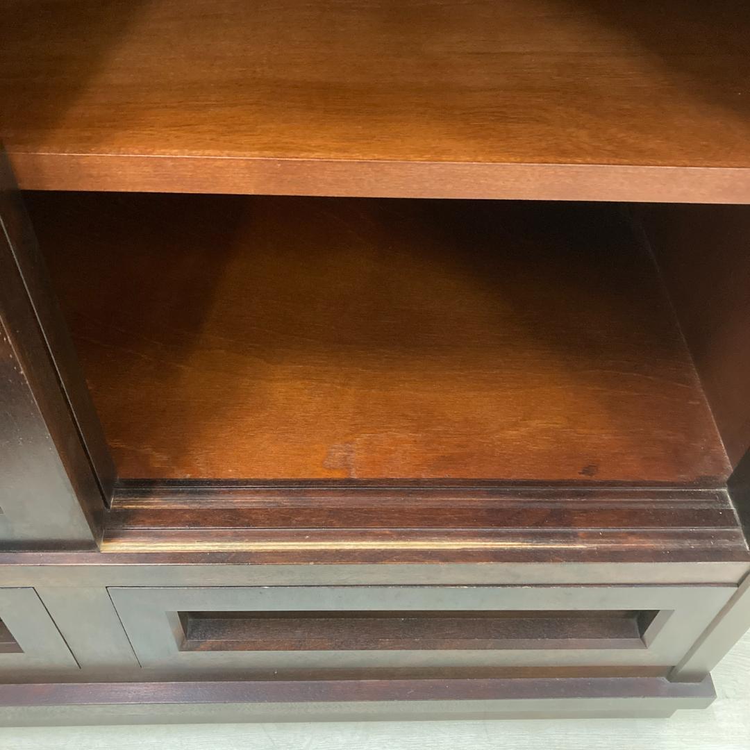 北海道民芸家具 茶棚 茶箪笥 飾り棚 　キャビネット　樺 無垢材　古民家