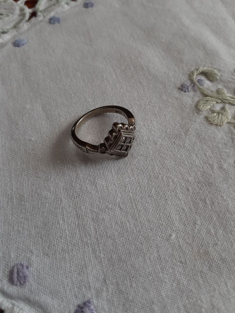 agete　silver　pt200　ダイヤモンドリング　9号