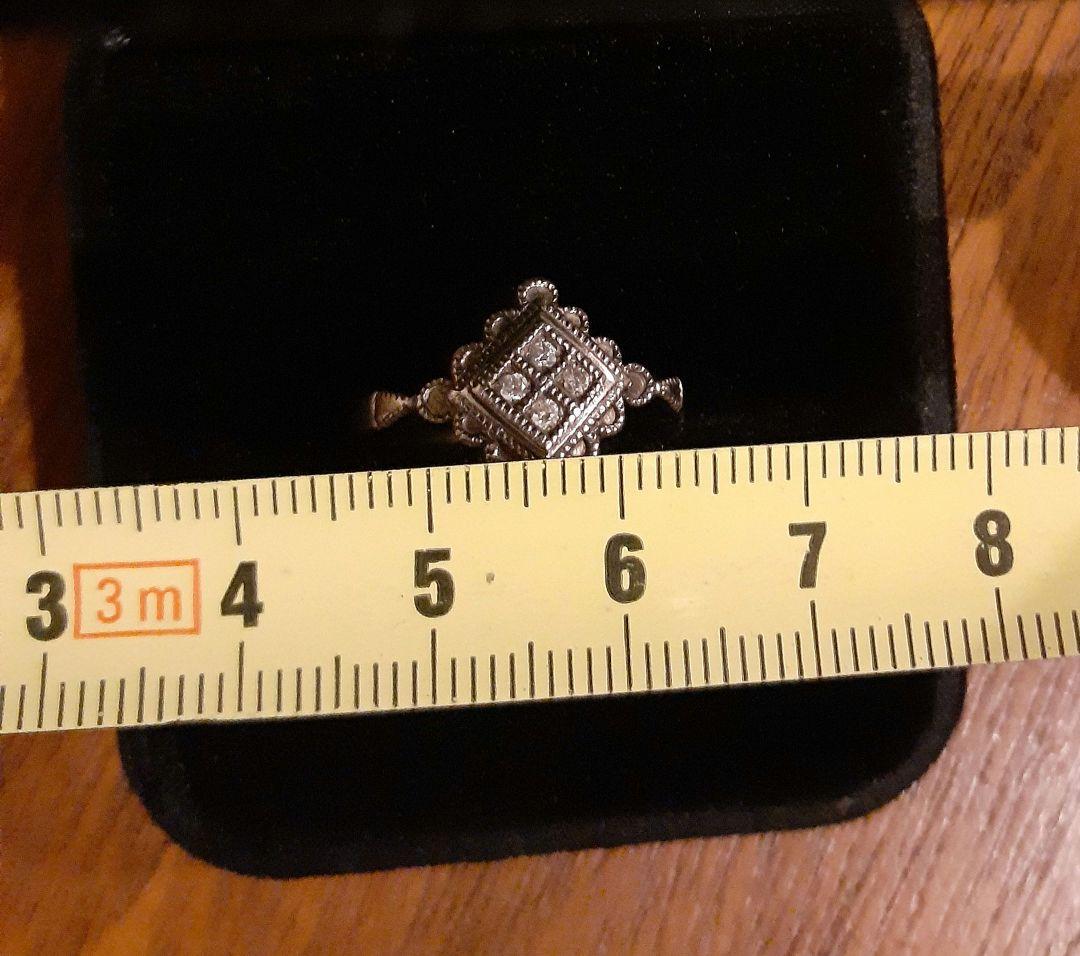 agete　silver　pt200　ダイヤモンドリング　9号