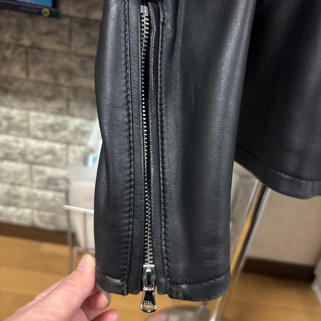 BEAUTY&YOUTH シングルライダース　L　ラムレザー　ブラック